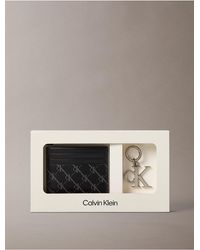 Calvin Klein - Embossed Monogram Card Case & Key Fob - Lyst