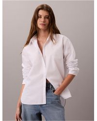 Calvin Klein - Calvin Klein Poplin Cotton Classic Button-Down Shirt - Lyst