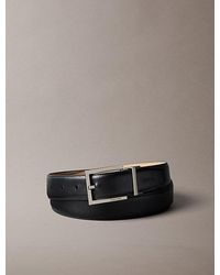 Calvin Klein - Saffiano Full Grain Leather Belt - Lyst