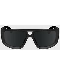 Calvin Klein - Aangepaste Rechthoekige Zonnebril Ckj24605s - Lyst