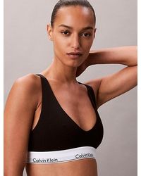 Calvin Klein - Unlined Triangle Bralette Icon Cotton Modal - Lyst