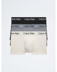 Calvin Klein - Stencil Logo Cotton Stretch 3-pack Low Rise Trunk - Lyst