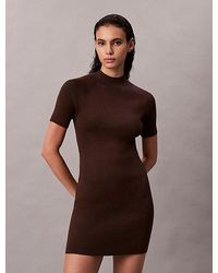 Calvin Klein - Jeans Sculpted Knit Mini Dress - Lyst