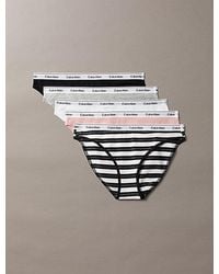 Calvin Klein - 5 Pack Low Rise Bikini Briefs Icon Logo - Lyst