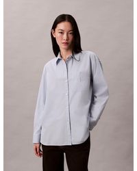 Calvin Klein - Poplin Relaxed Button-Up Shirt - Lyst