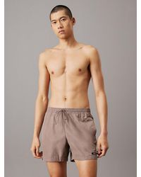 Calvin Klein - Short De Bain Mi-Long Avec Cordon De Serrage - Lyst