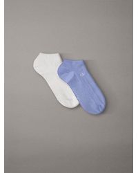 Calvin Klein - 2 Pack Soft Cotton Rolltop Trainer Socks - Lyst