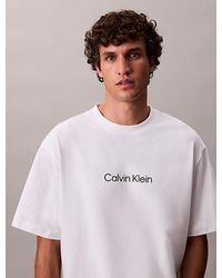 Calvin Klein - Relaxed Heavy Jersey Logo T-Shirt - Lyst