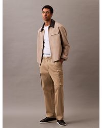 Calvin Klein - Pantalon Cargo Droit En Coton - Lyst