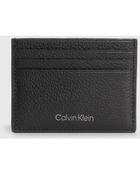 Calvin Klein - Leather Cardholder - - Black - Men - One Size - Lyst