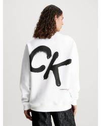Calvin Klein - Spray Print Logo Sweatshirt - Lyst