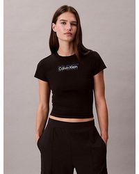 Calvin Klein - Sport Breathable Quick Dry Cropped Travel T-Shirt - Lyst