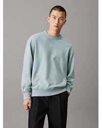 Calvin Klein - Lässiges Sweatshirt Aus Strukturierter Baumwolle - Lyst