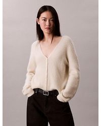 Calvin Klein - Alpaca Blend Cardigan Jumper - Lyst