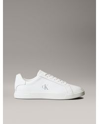 Calvin Klein - Baskets En Cuir Avec Logo Signature - Lyst