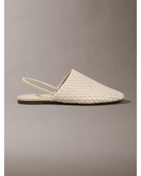 Calvin Klein - Leather Slingback Mules - Lyst
