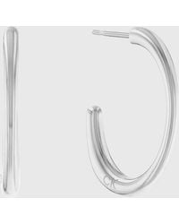 Calvin Klein - Organic Shape Hoop Earrings - Lyst