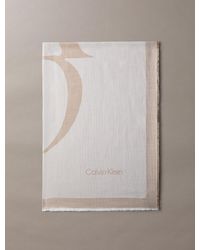 Calvin Klein - Square Chambray Logo Scarf - Lyst