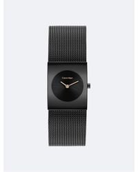 Calvin Klein - Geometric Dial Mesh Bracelet Watch - Lyst