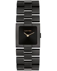 Calvin Klein - Plated Steel Square Watch - Lyst