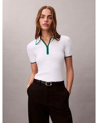 Calvin Klein - Jeans Quarter Zip Classic Polo Shirt - Lyst
