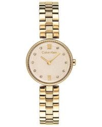 Calvin Klein - Gleam Plated Steel Watch - Lyst