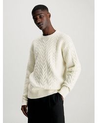 Calvin Klein - Jersey de punto de mezcla de lana trenzada - Lyst