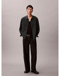 Calvin Klein - Melange Button Up Easy Shirt - Lyst