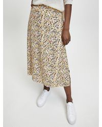 Calvin Klein Minifalda de crep� floral - Multicolor