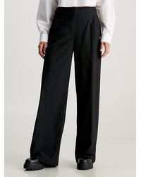 Calvin Klein - Pantalones de punto de pernera ancha - Lyst