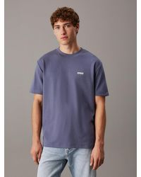 Calvin Klein - T-Shirt À Insigne En Coton Élastique - Lyst