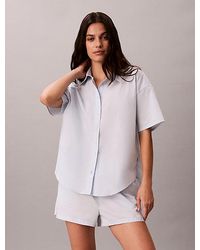 Calvin Klein - Shorts Pyjama Set Cotton Poplin - Lyst