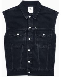Calvin Klein Chaleco denim oversized - CK ONE - Negro