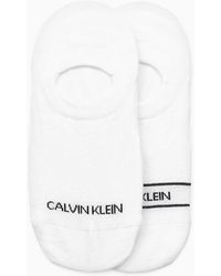 Calvin Klein 2er-Pack No-Show-Socken mit Logo - Weiß