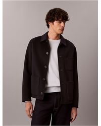 Calvin Klein - Reversible Wool Blend Jacket - Lyst