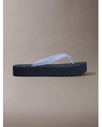 Calvin Klein - Pearlised Platform Flip Flops - Lyst