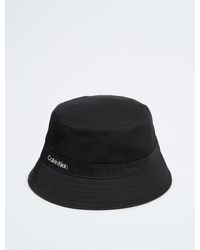 Calvin Klein - Standard Logo Cotton Twill Bucket Hat - Lyst
