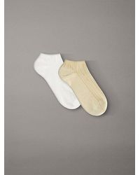 Calvin Klein - 2Er-Pack Weiche, Gestreifte Sneaker-Socken Aus Weichem Stretch - Lyst