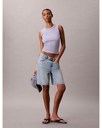 Calvin Klein - Jeans Ribbed Cotton Tank Top - Lyst