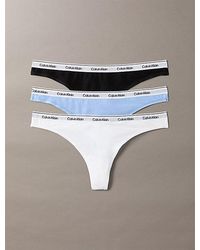 Calvin Klein - 3 Pack Thongs Icon Logo - Lyst