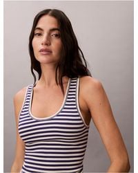 Calvin Klein - Calvin Klein Cotton Contour Rib Tank - Lyst