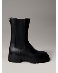 Calvin Klein - Bottines Chelsea Chunky Montantes En Cuir - Lyst