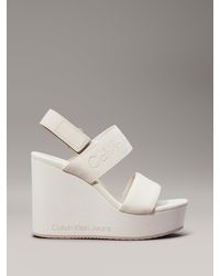 Calvin Klein - Platform Wedge Sandals - Lyst