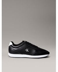 Calvin Klein - Leren Hardloopsneakers Met Signature Logo - Lyst