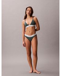 Calvin Klein - Lightly Lined Triangle Bralette Icon Cotton Modal - Lyst