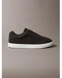 Calvin Klein - Suede Signature Logo Trainers - Lyst