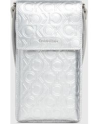 Calvin Klein - Metallic Crossbody Phone Bag - Lyst
