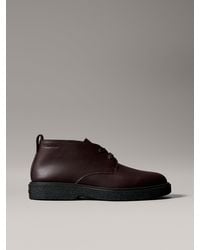 Calvin Klein - Bottes Chukka En Cuir À Amorti Airfit - Lyst