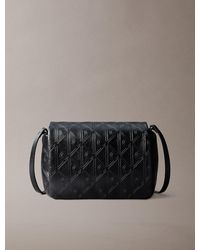 Calvin Klein - Puffer Emblem Logo Flap Crossbody Bag - Lyst