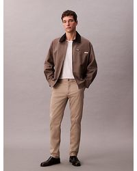Calvin Klein - Slim Cotton Stretch Chino Trousers - Lyst
